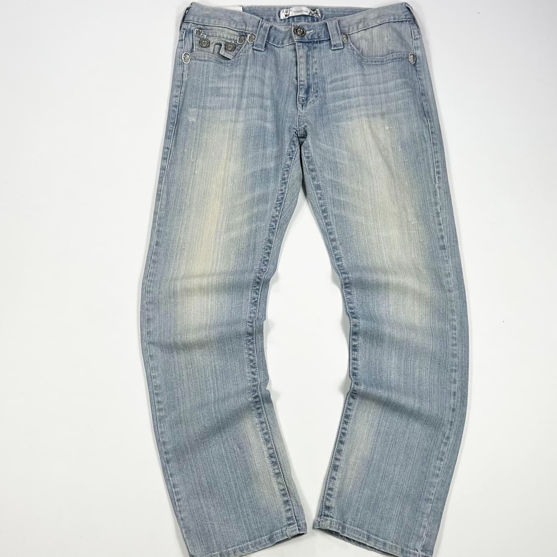 33 made in USA 빈티지 워싱 스트레이트 데님팬츠 상품이미지2