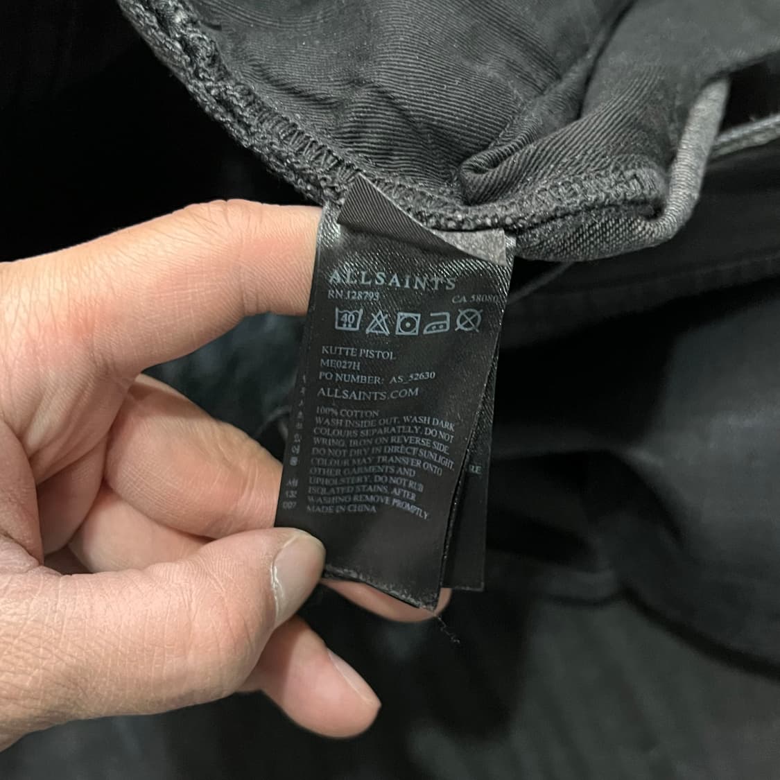  올세인츠 흑청 데님 팬츠 y15825 상품이미지6