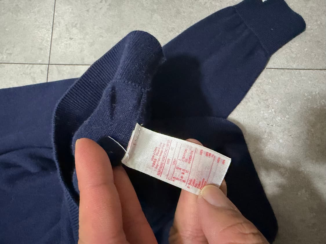 라코스테 네이비 컬러 빈티지 코튼 니트 105size   상품이미지4