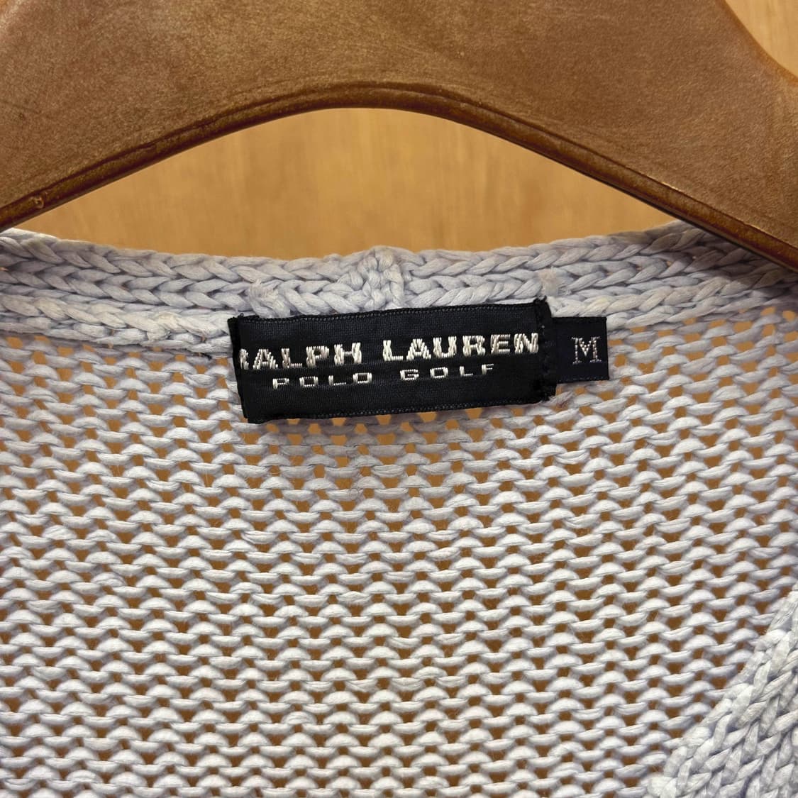 폴로 랄프 로렌 브이넥 긴팔 니트 오픈 짜임 디테일 라이트 블루 상품이미지7