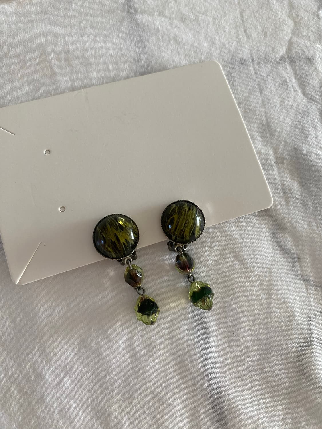 귀찌 빈티지 그린톤 드롭 귀걸이 상품이미지4