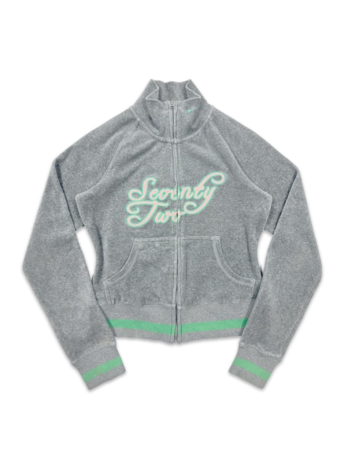 빈티지 나이키 그레이 레터링 슬림핏 집업 상품이미지1