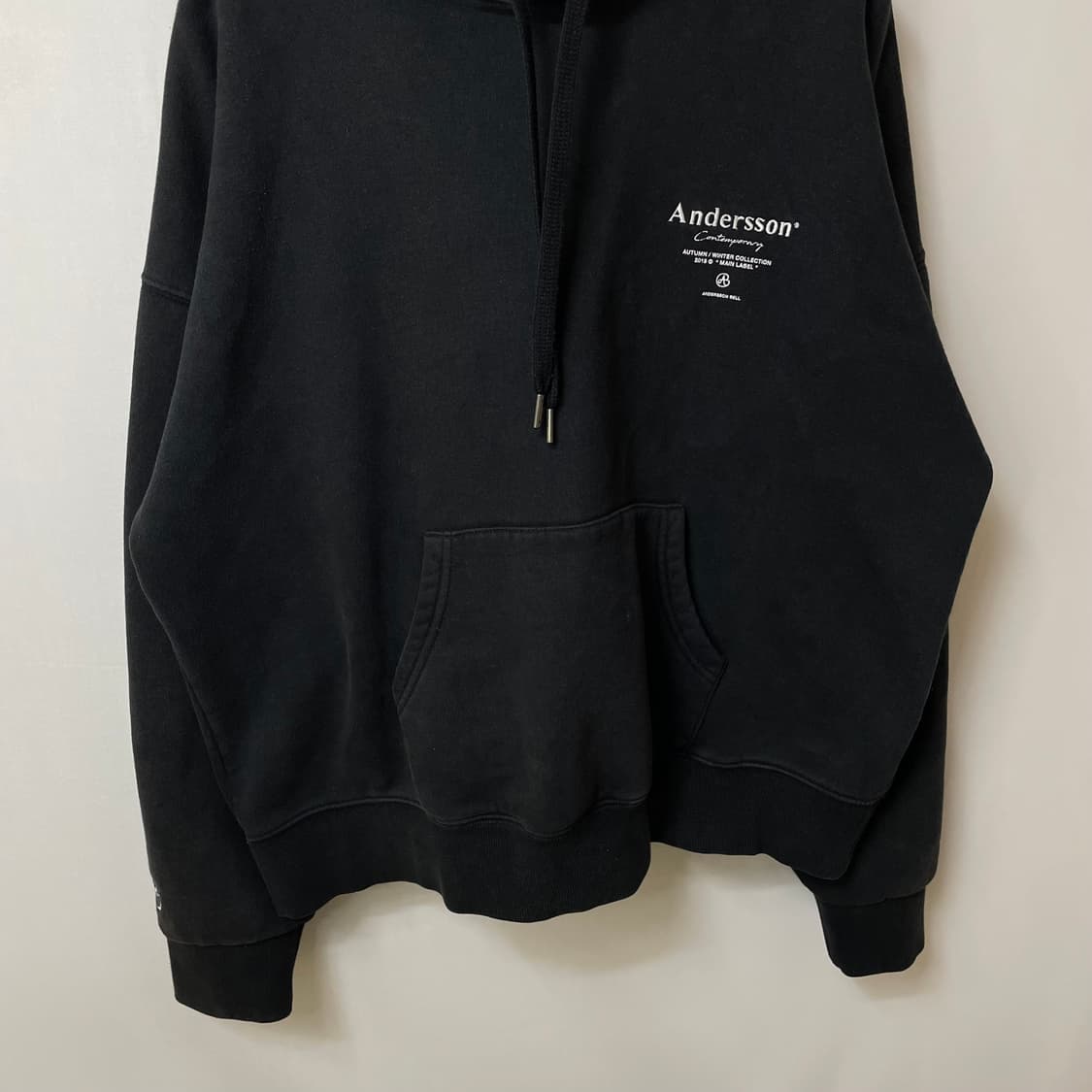 [ L ] 앤더슨벨 레터링 빅로고 후드티 상품이미지5