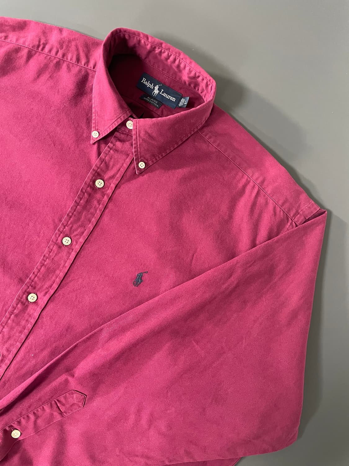 [L] 폴로 랄프로렌 코튼 솔리드 셔츠 BALIRE 핏 상품이미지2