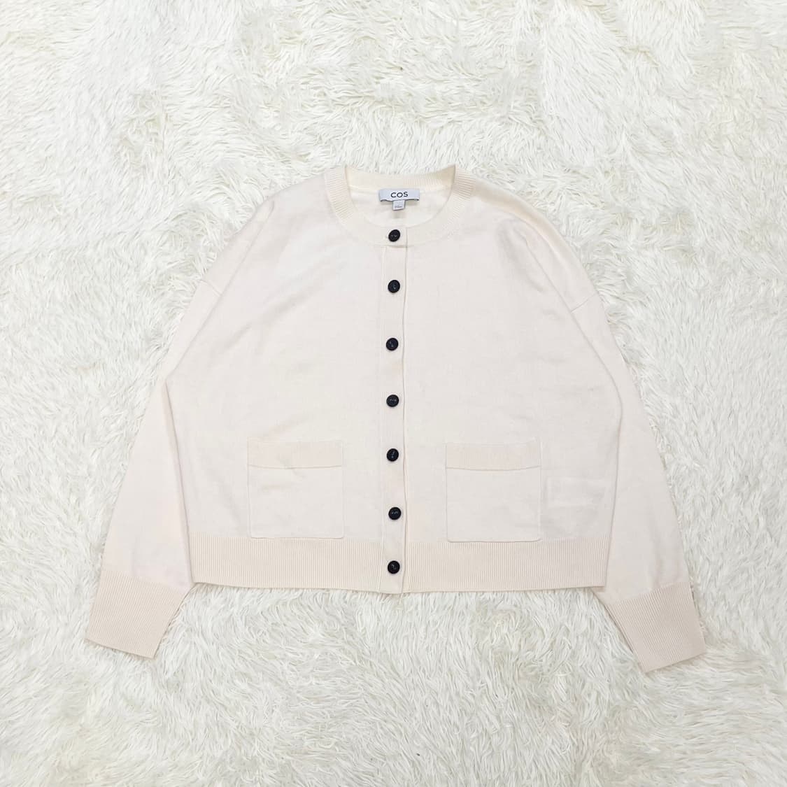 코스 Cos 메리노 울 라운드 가디건 아이보리 상품이미지2