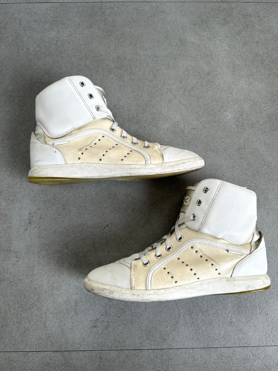 Y-3 요지 야마모토 크림 복싱 하이탑 스니커즈 상품이미지4