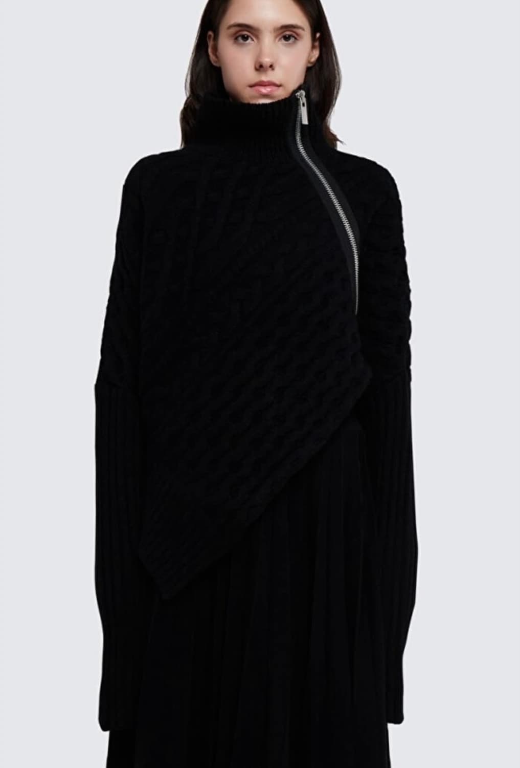 사카이 21aw 사선 니트집업 상품이미지6