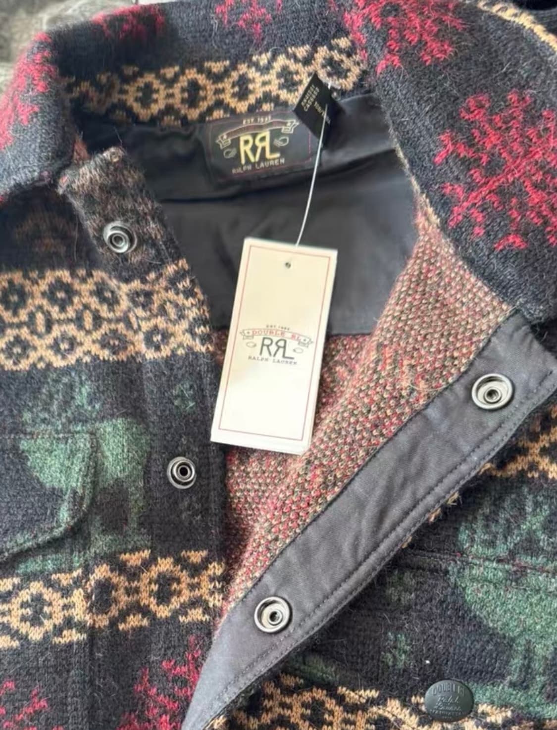 rrl 페어아일 울 블랜드 오버셔츠 L 새상품 상품이미지2