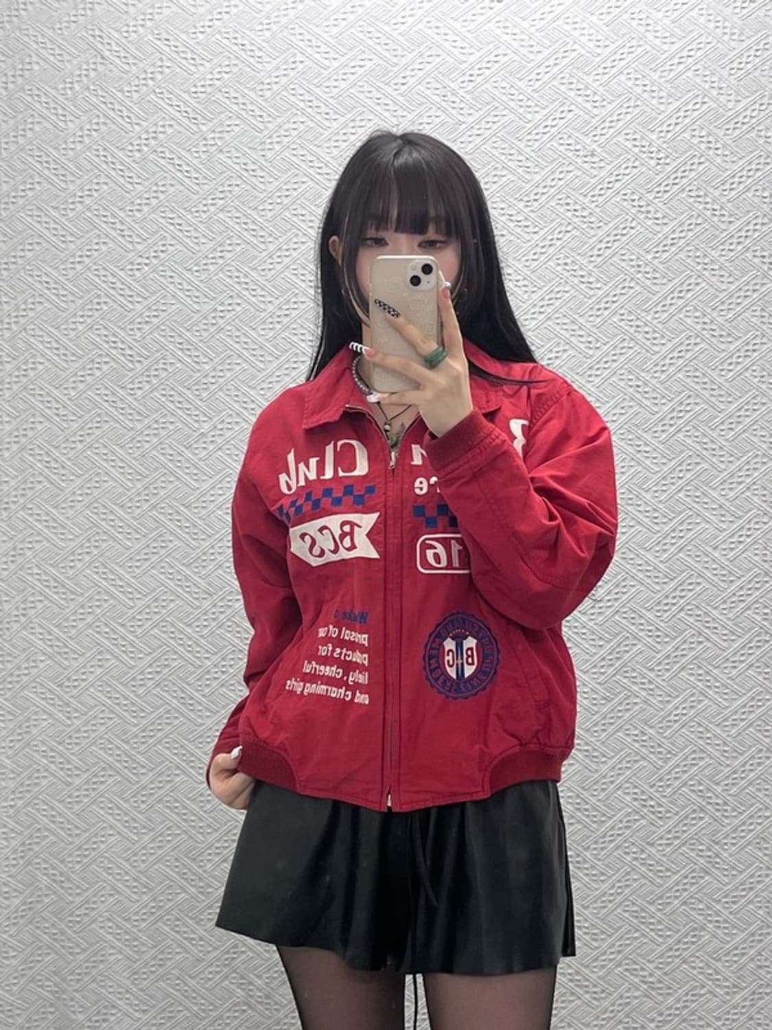 BA-TSU 클럽 올드스쿨 스트릿 펑크 레이싱 자켓 C10480 상품이미지2