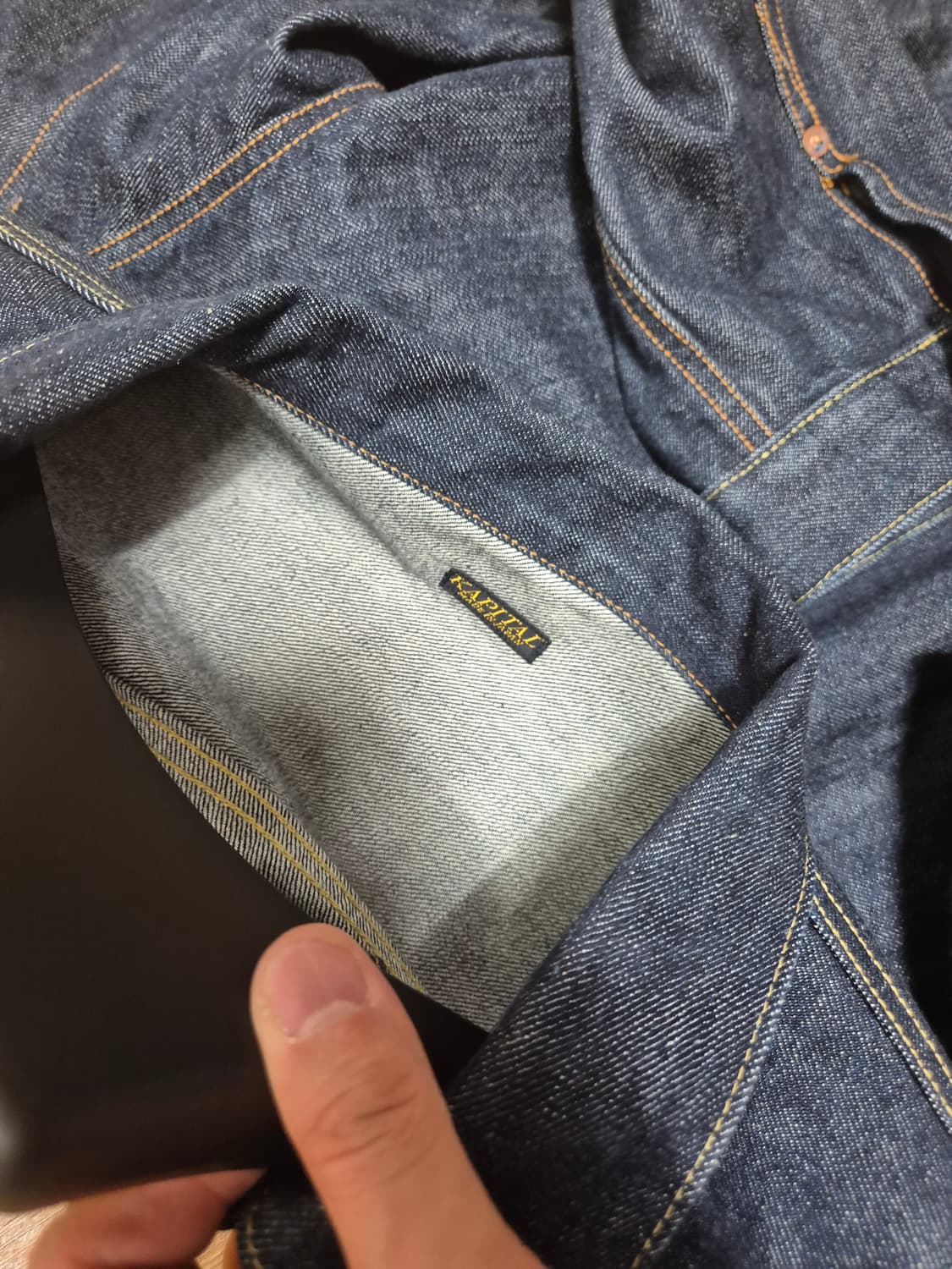 캐피탈 14온즈 데님 1ST 원 워시 자켓 인디고 3사이즈 상품이미지7