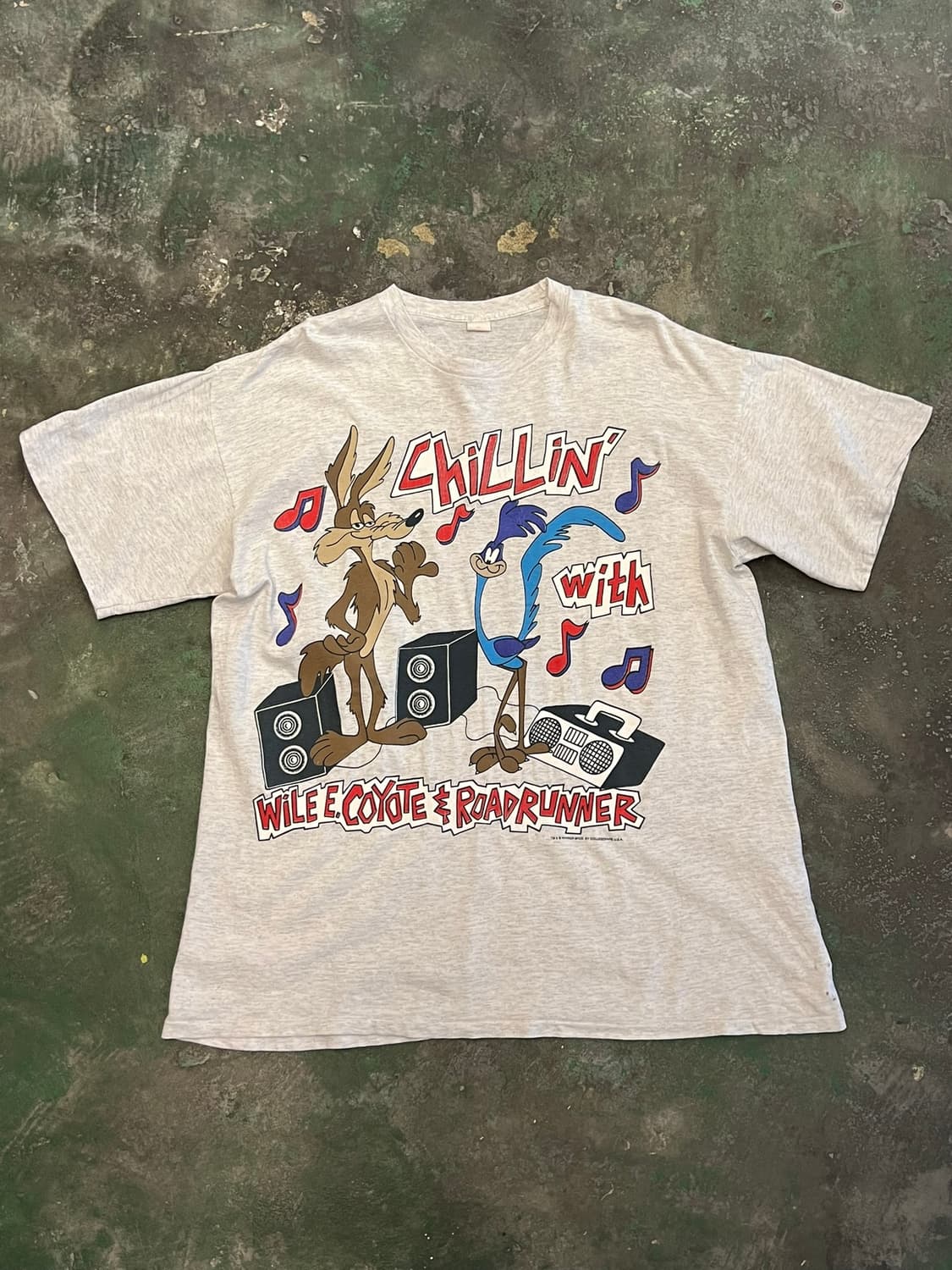 90's [2XL] 루니툰즈 코요테 로드러너 싱글스티치 티셔츠 상품이미지1