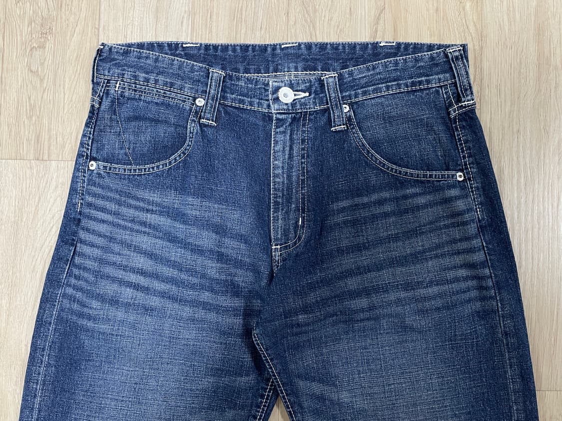 32) 랭글러 재팬 진청워싱 데님 하프팬츠 상품이미지3