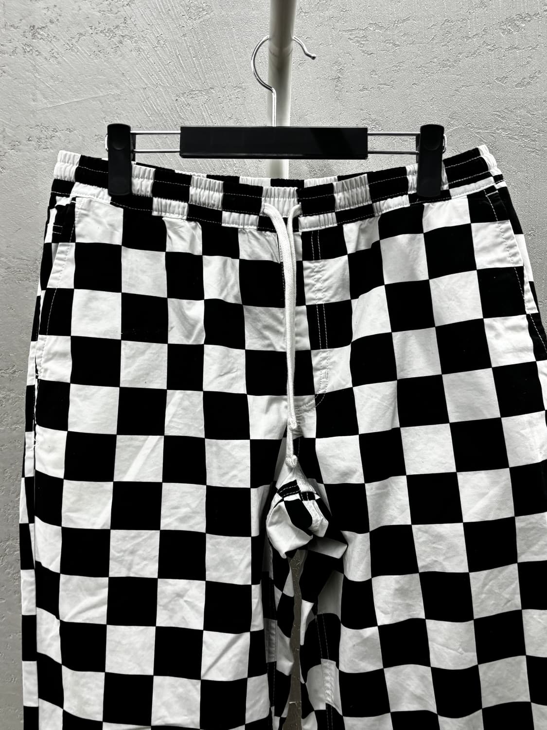 반스 레인지 루즈 테이퍼드 엘라스틱 웨이스트 팬츠 체커보드 M 상품이미지4