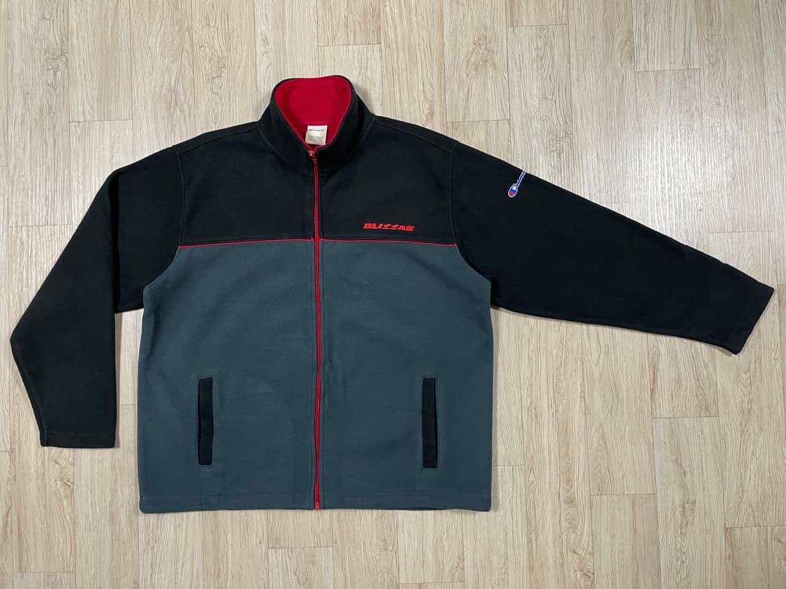 100~105) 90's 챔피온 재팬 레이싱팀 후리스 집업자켓(민트급) 상품이미지2