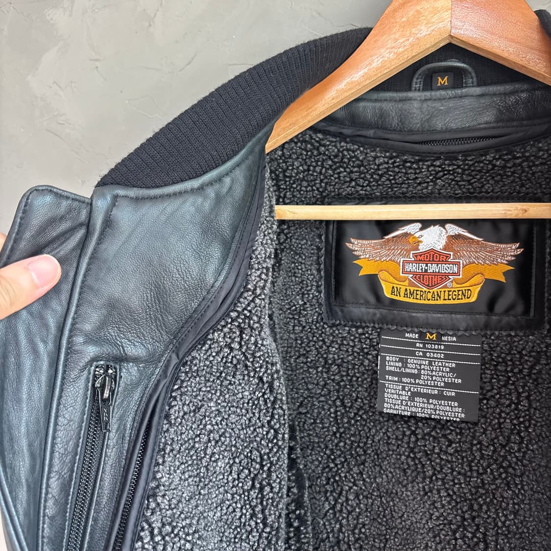 할리 데이비슨 봄버 레더자켓 상품이미지5