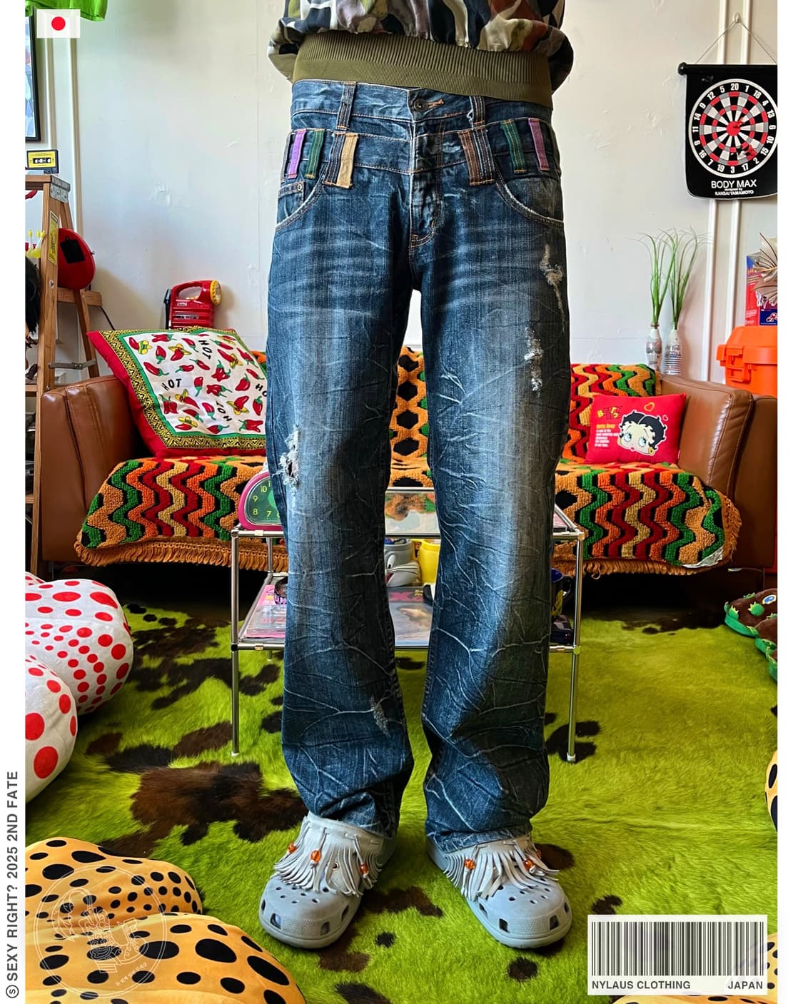 90-00s Nylaus Double Waist Denim Pants 상품이미지1