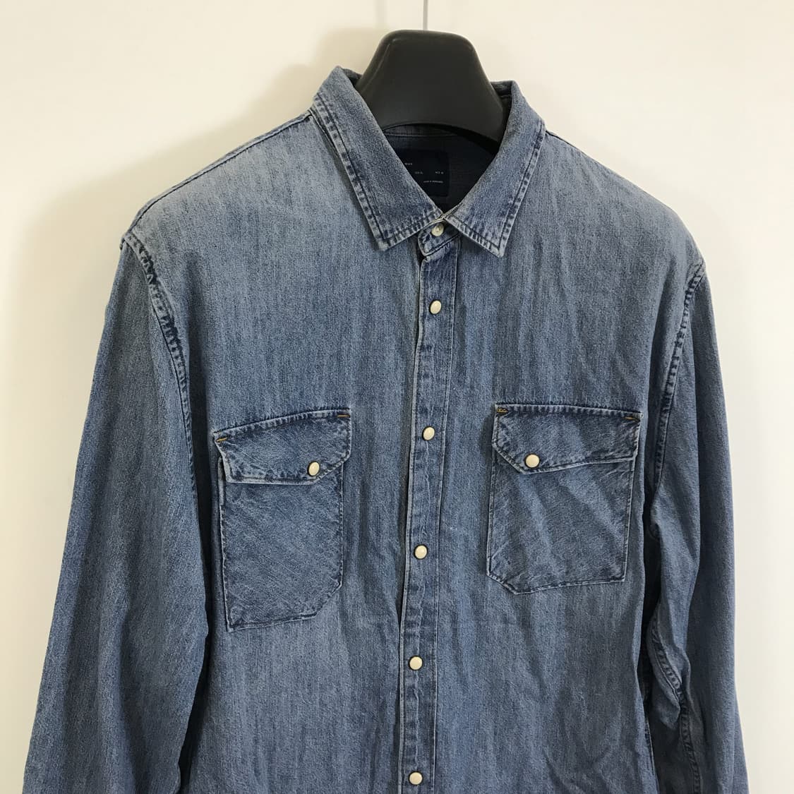 자라 레귤러핏 웨스턴 데님셔츠 [XL] 상품이미지2