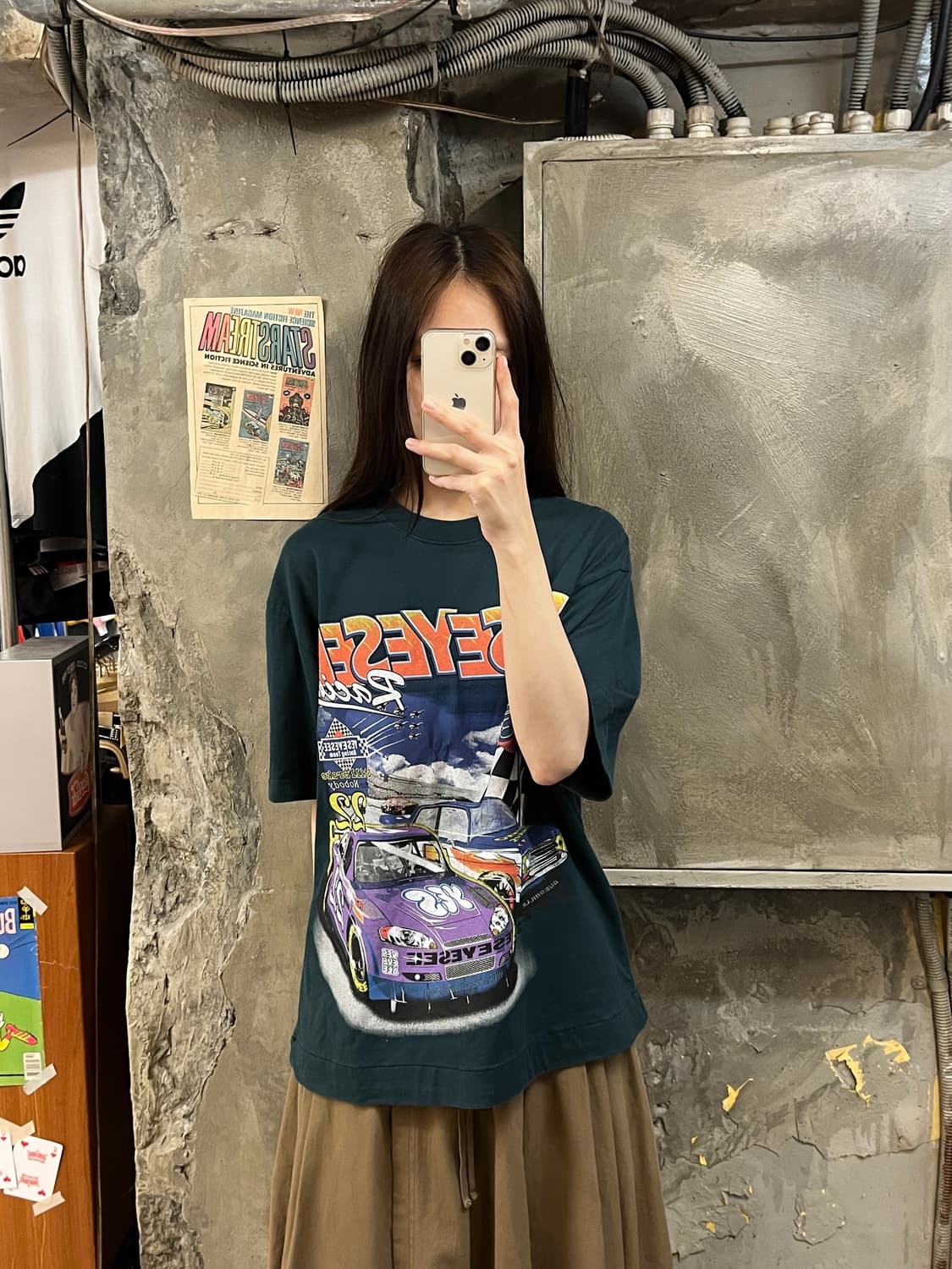 예스아이씨 프린팅 반팔티 그린 M #csz708 상품이미지2