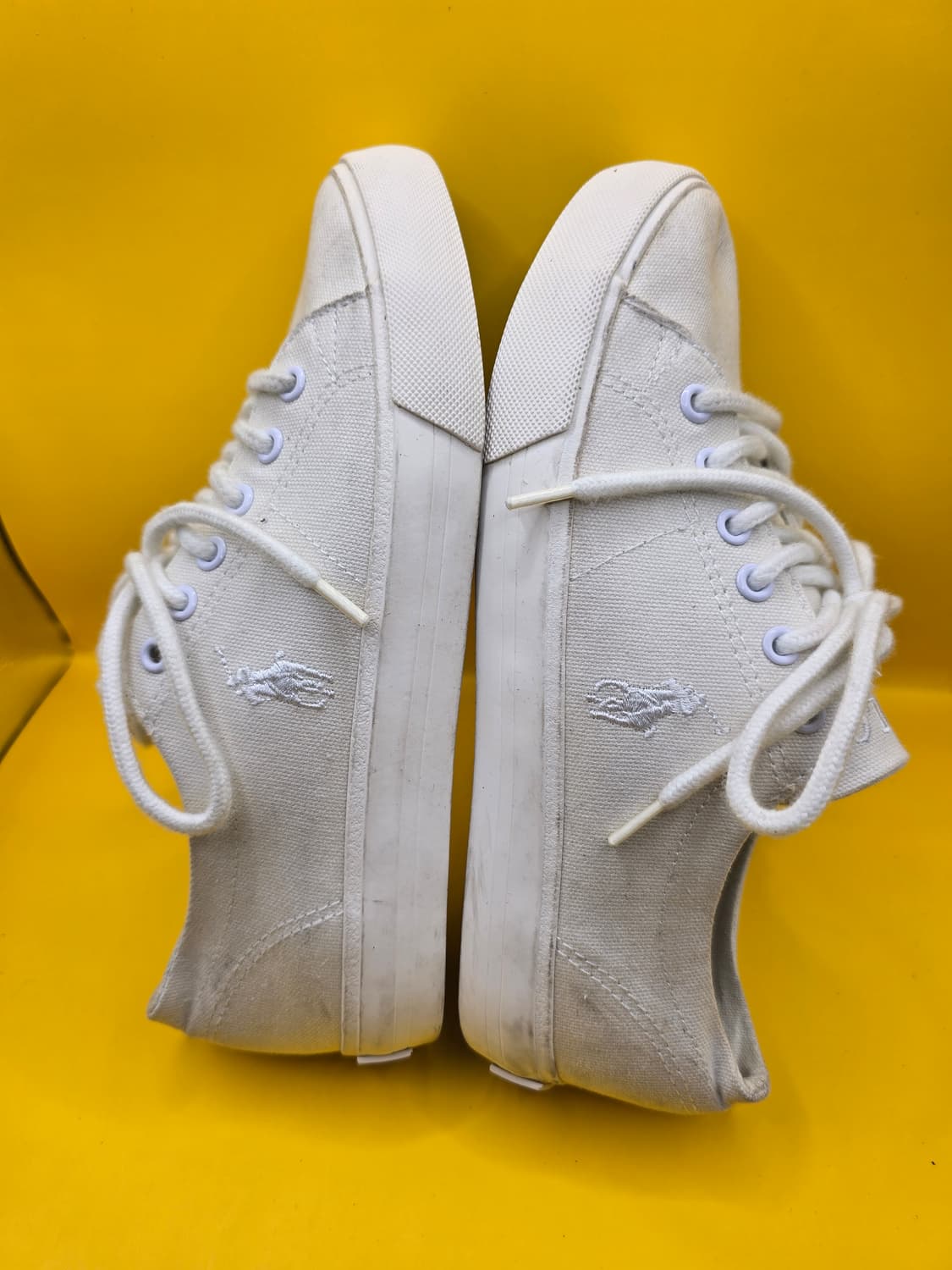 폴로 랄프로렌 캔버스 스니커즈 230 / 화이트 상품이미지4