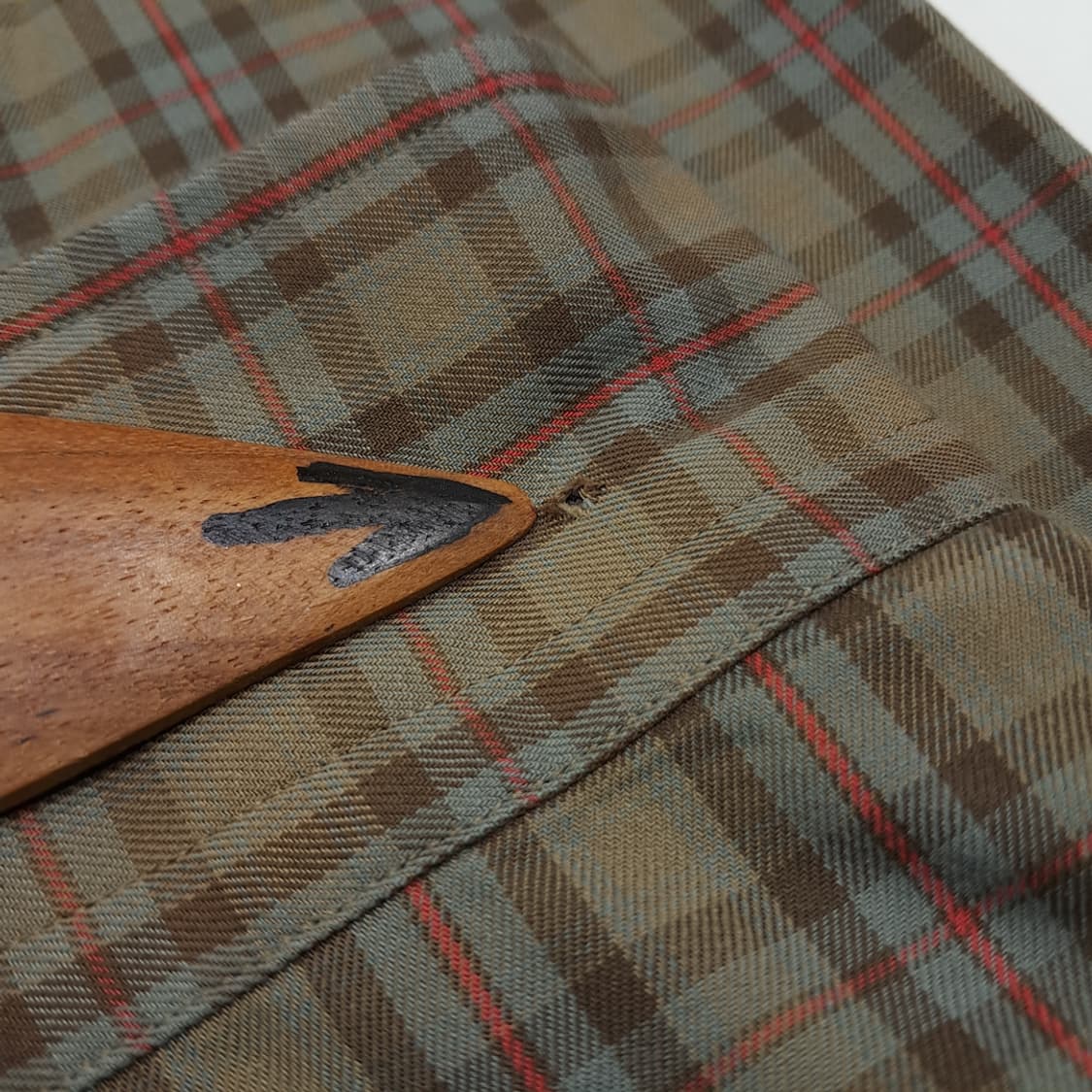 CL957 XL 폴로 00s 커스텀핏 올리브그린 클래식체크 셔츠 상품이미지6