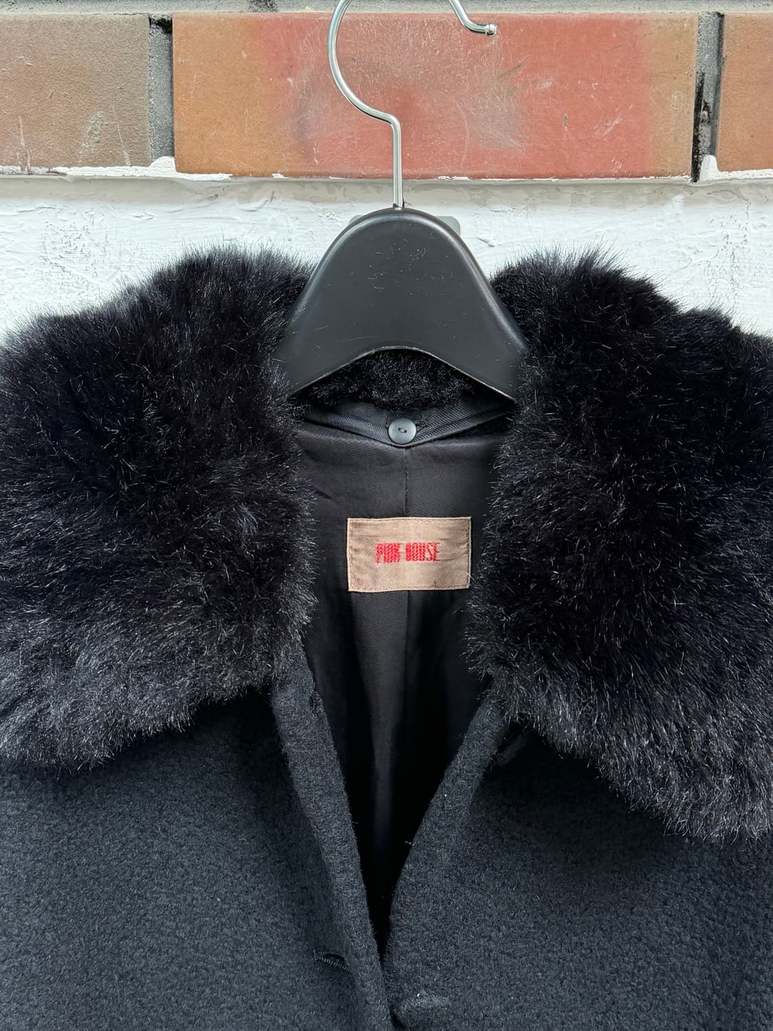 Pink House A라인 퍼 칼라 앙고라 울 혼방 코트 OS 상품이미지4