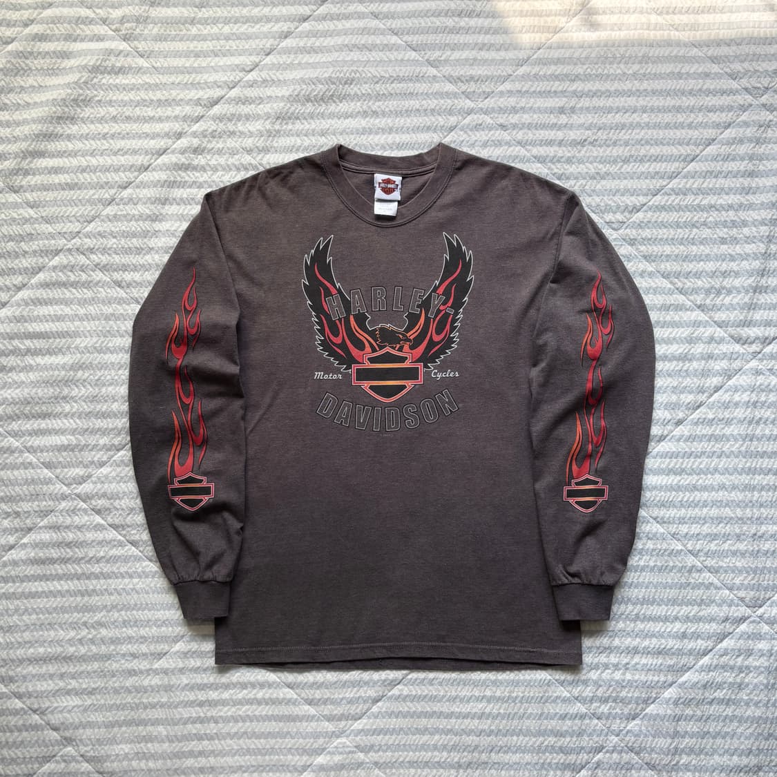 빈티지 할리데이비슨 플레임 롱슬리브 티셔츠 상품이미지1