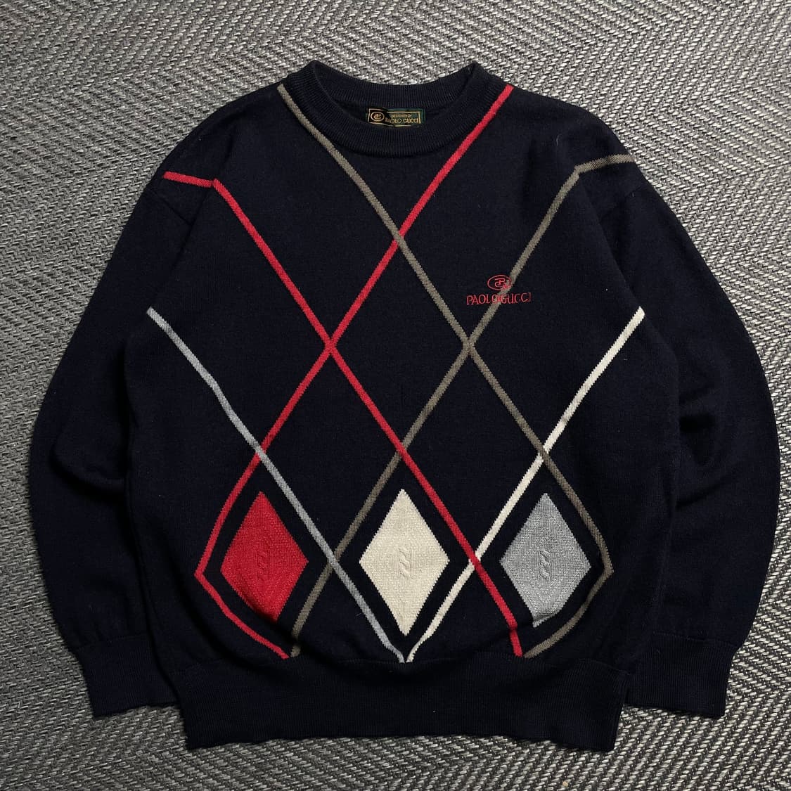 Paolo Gucci 아카이브 아가일 패턴 크롭 니트o 6155 상품이미지1