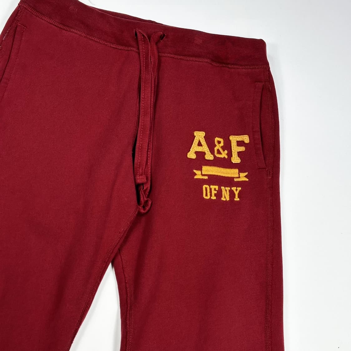 아베크롬비 피치 A&F 버건디 츄리닝 바지 (S) 상품이미지4