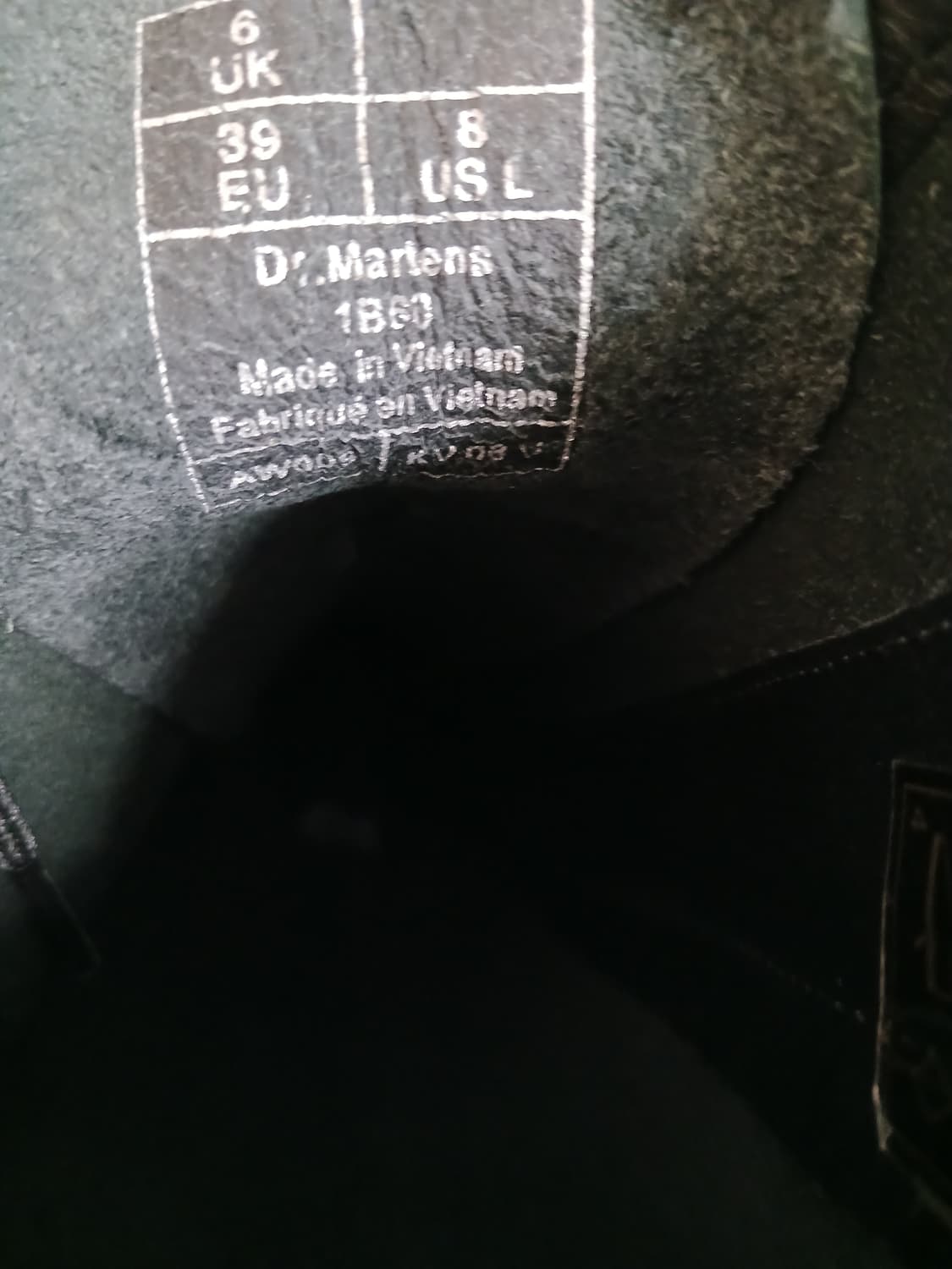 (새상품,245,EU39)닥터마틴 20홀 1B60 버지니아 상품이미지5