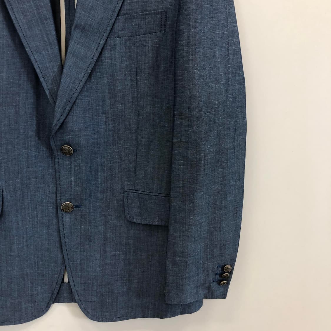 커스텀멜로우 린넨혼방 샴브레이자켓 100 상품이미지2