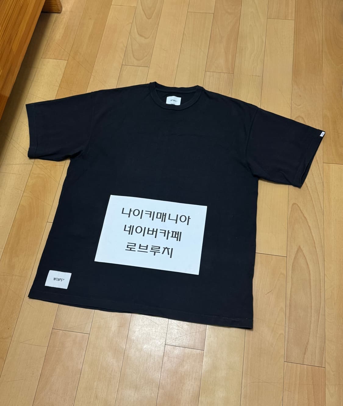 [XL] 더블탭스 SIGN 티셔츠 블랙 22SS 상품이미지4