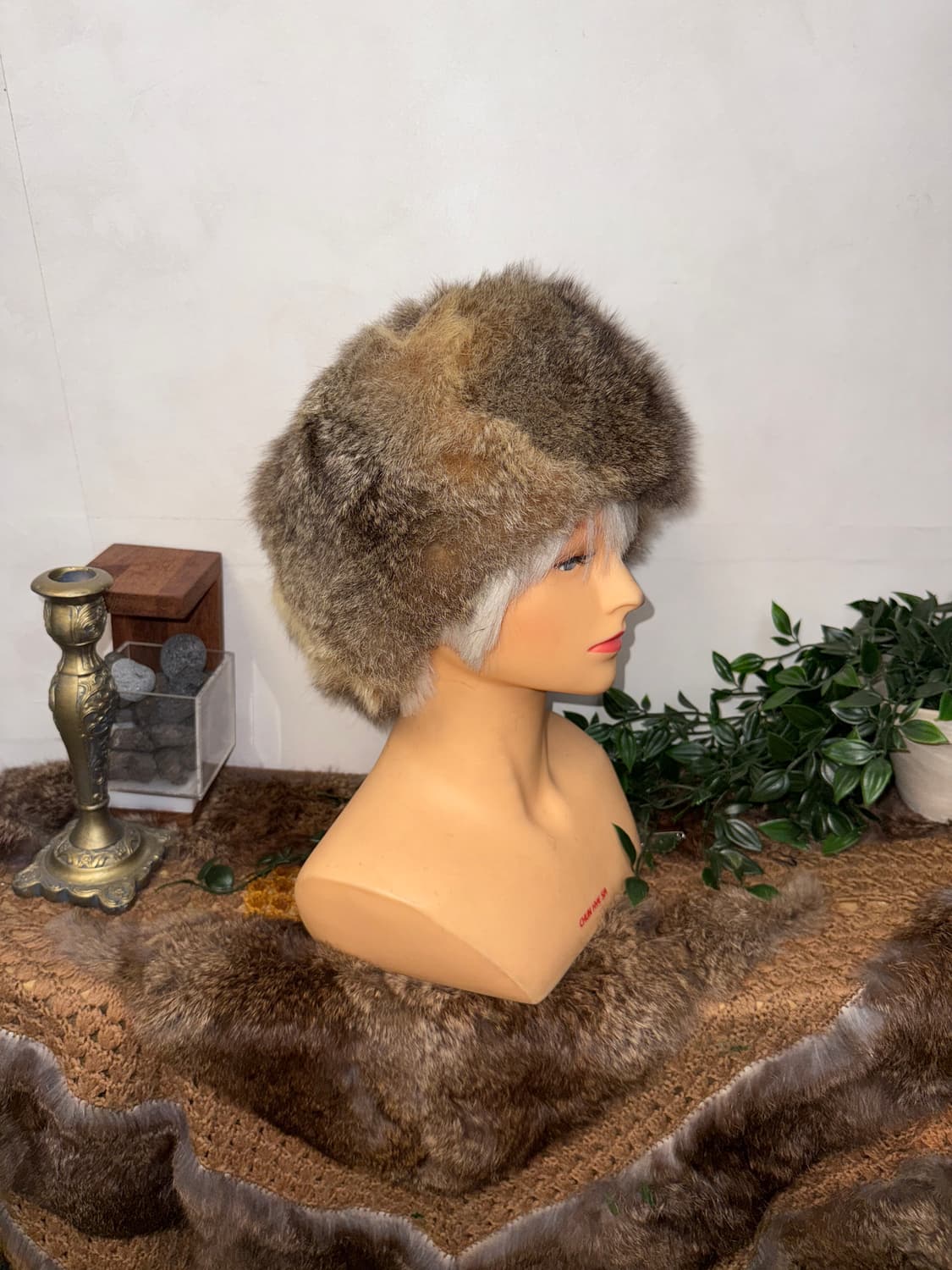 Mixed brown real fur eskimo hat 상품이미지3