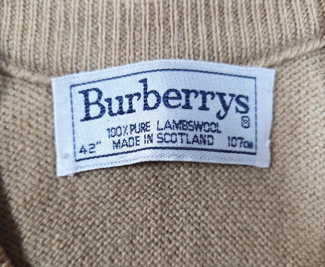 버버리 Burberrys 빈티지 노바 체크 램스울 가디건
 상품이미지4