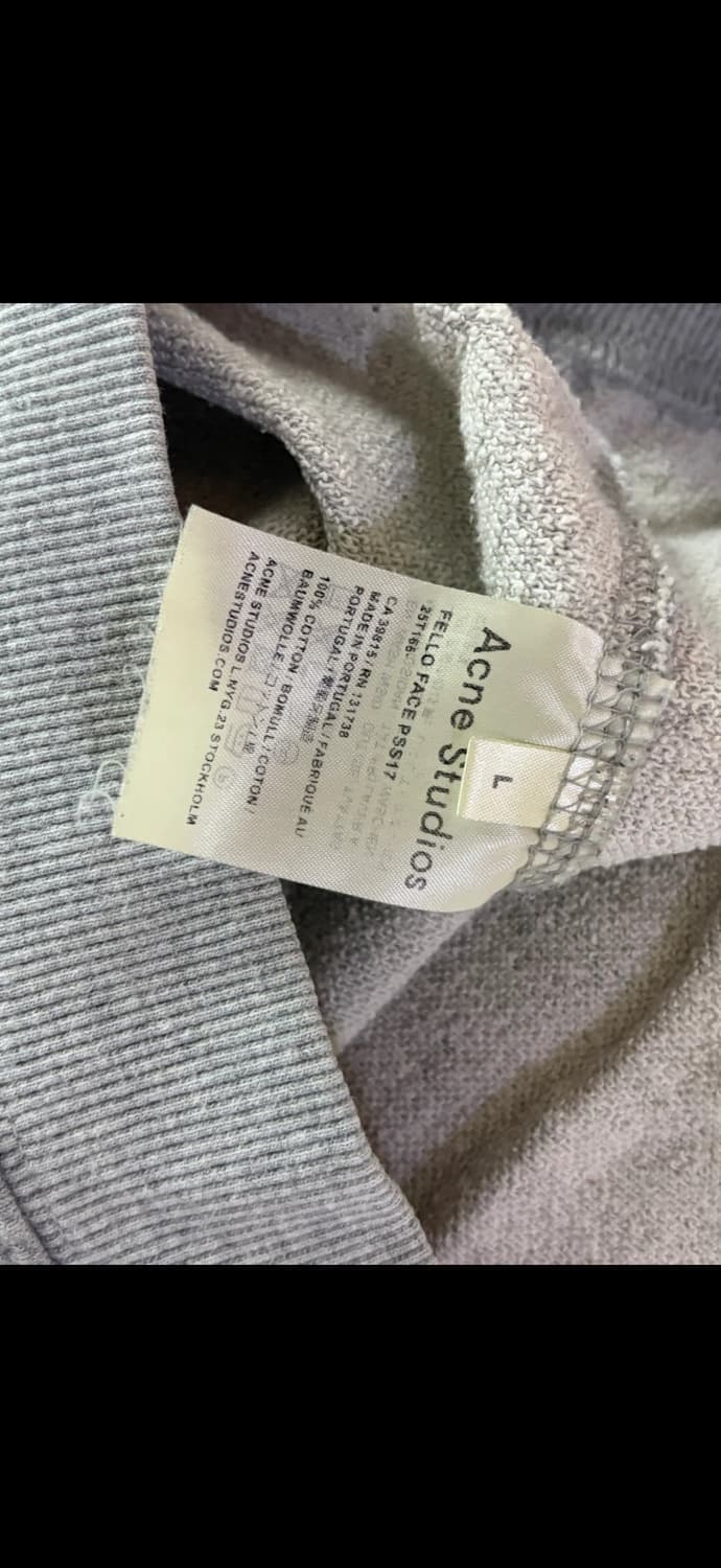 아크네스튜디오 핀트페이스 맨투맨 L 상품이미지3