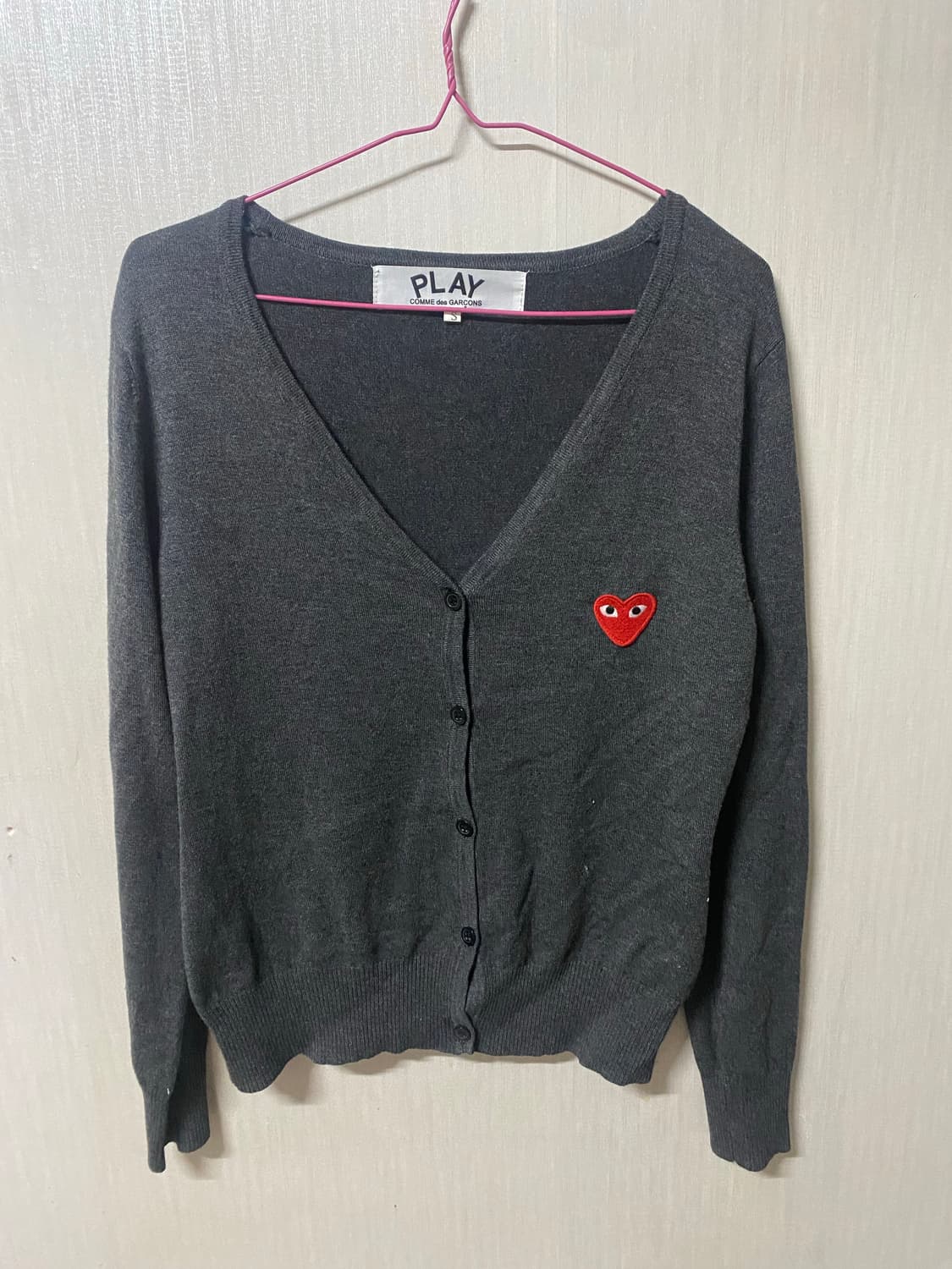 꼼데가르송 플레이 가디건 그레이 S 상품이미지1