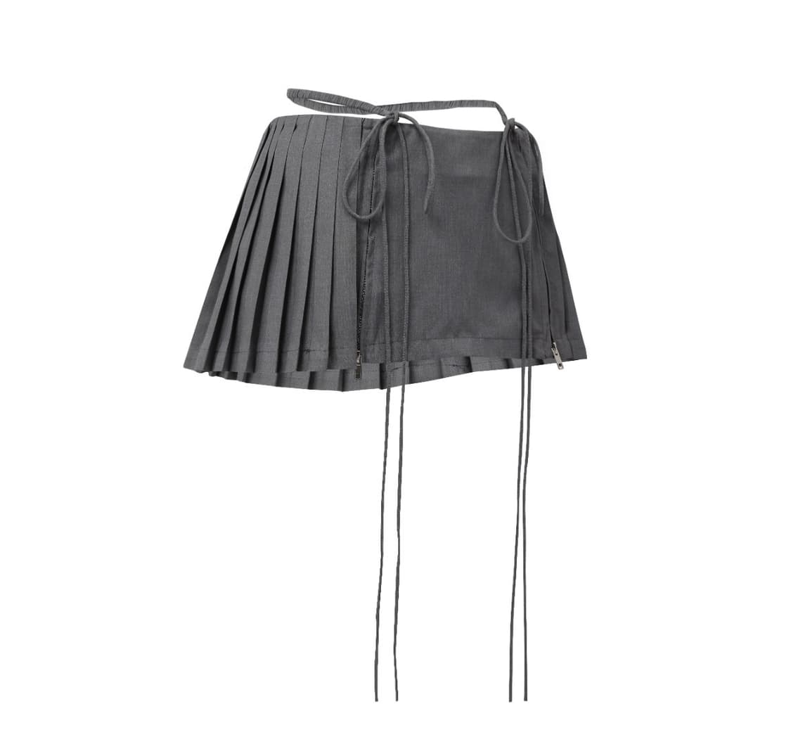 nodress 로우웨이스트 플리츠 미니스커트 s  상품이미지3