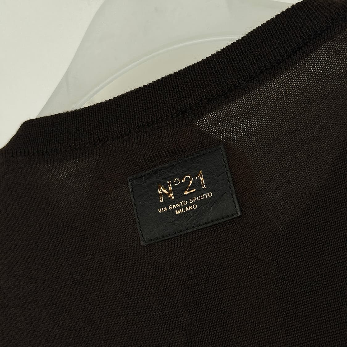 N21 22 크루넥 울 니트 가디건 상품이미지4