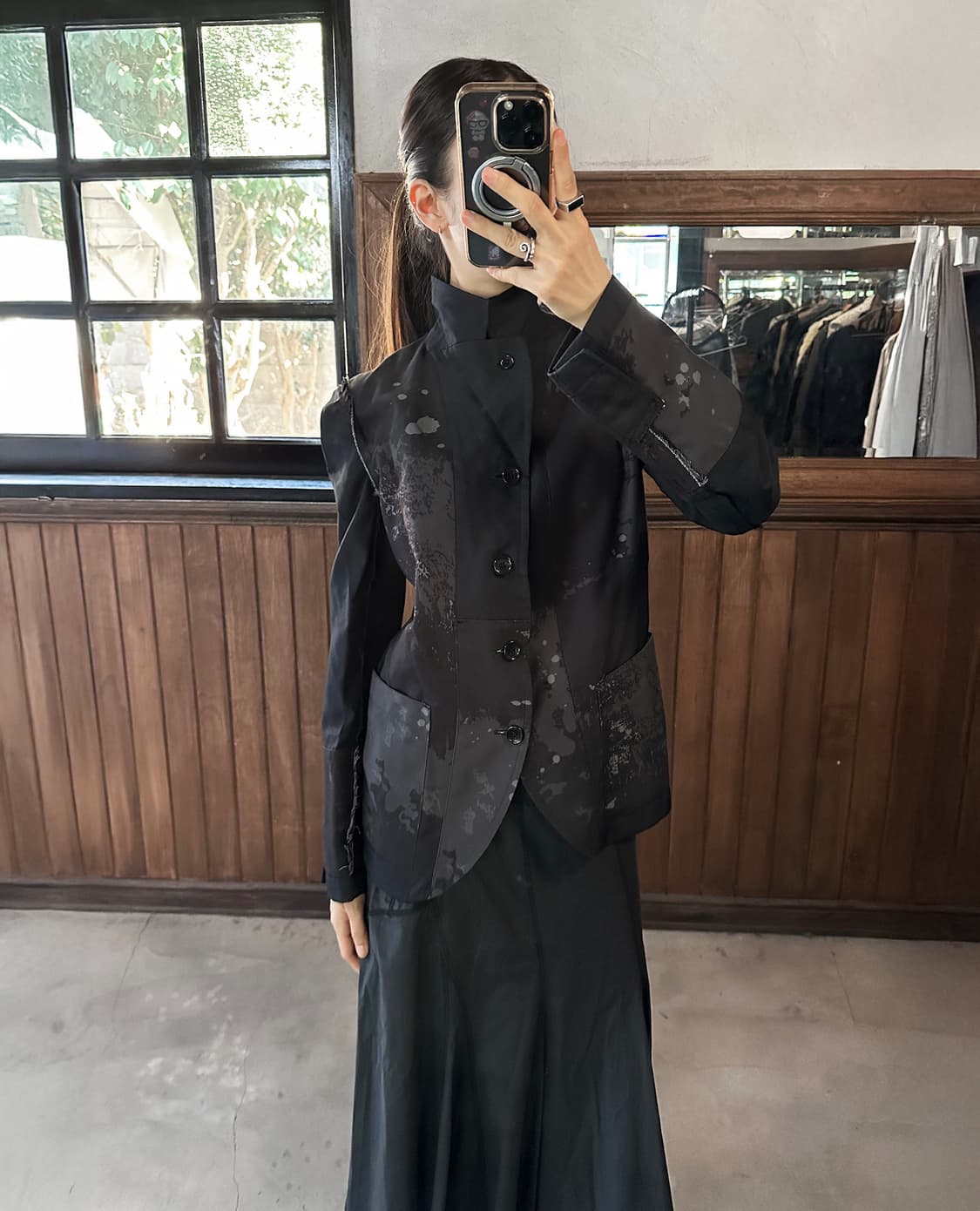 COMME DES GARCONS black paint jacket 상품이미지1