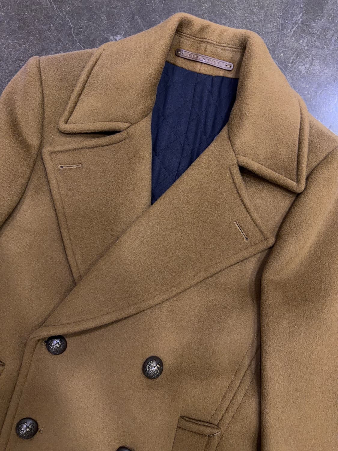 타임옴므 클래식 피코트 울 캐시미어 블렌드 카멜 95 상품이미지3