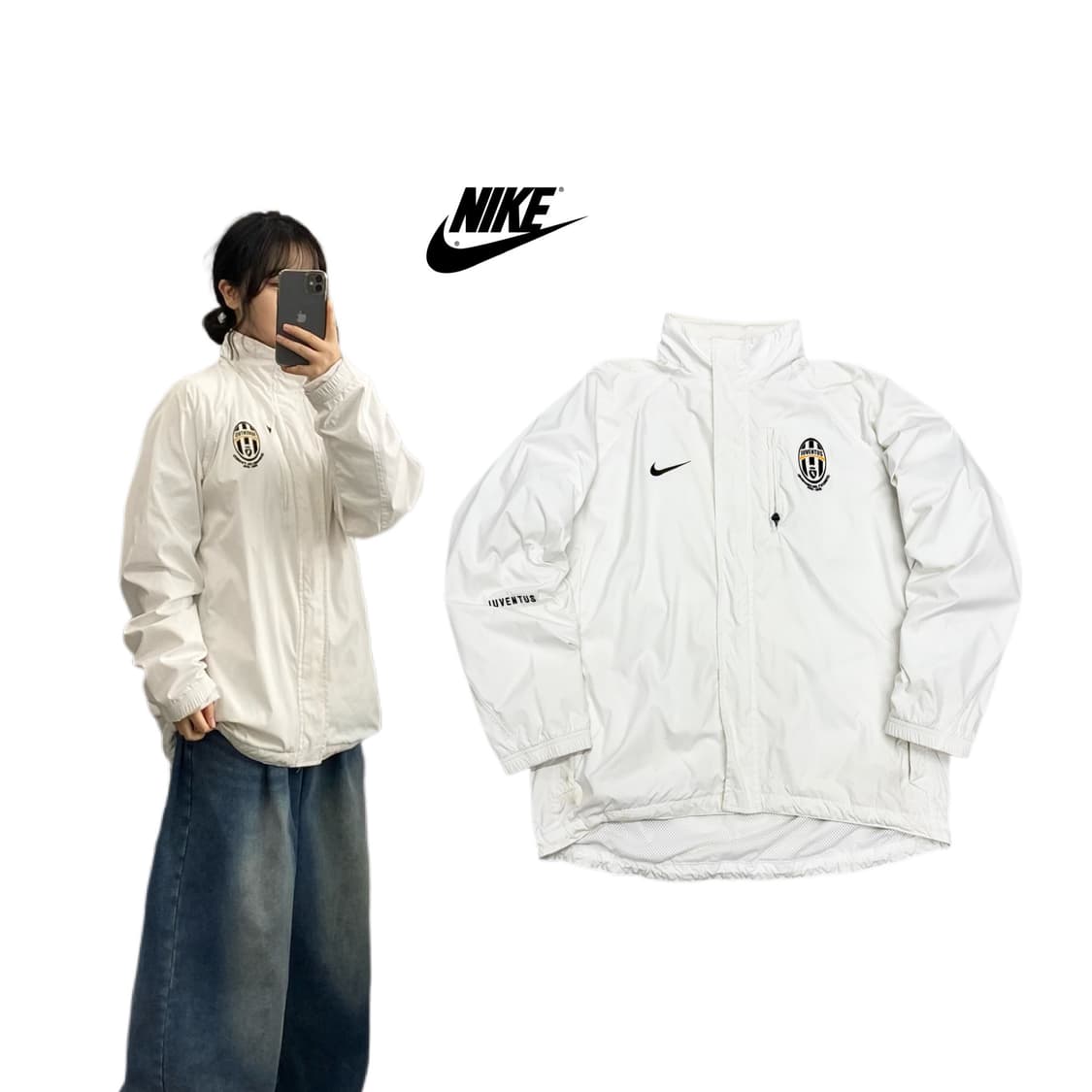 나이키 00s 유벤투스 블록코어 바람막이 화이트  상품이미지1