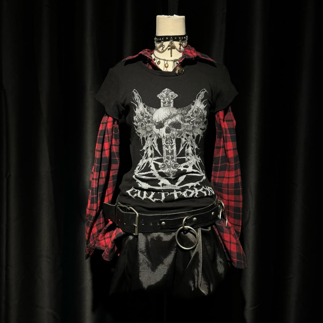 스컬 프린팅 반팔 상품이미지2