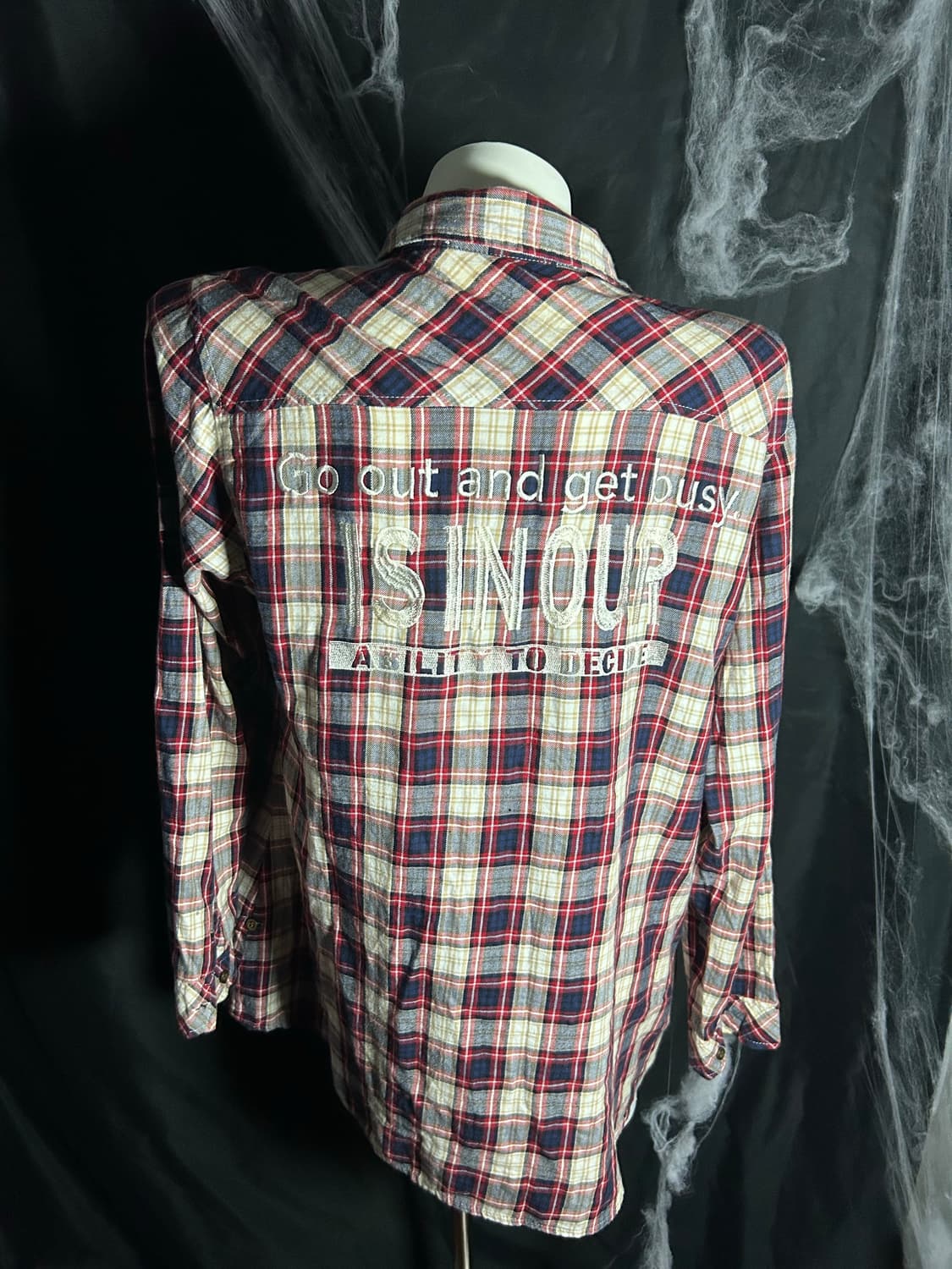 red back typo check shirts 상품이미지3