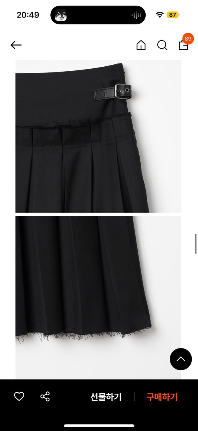 밀로우먼 플리츠스커트 S 상품이미지4