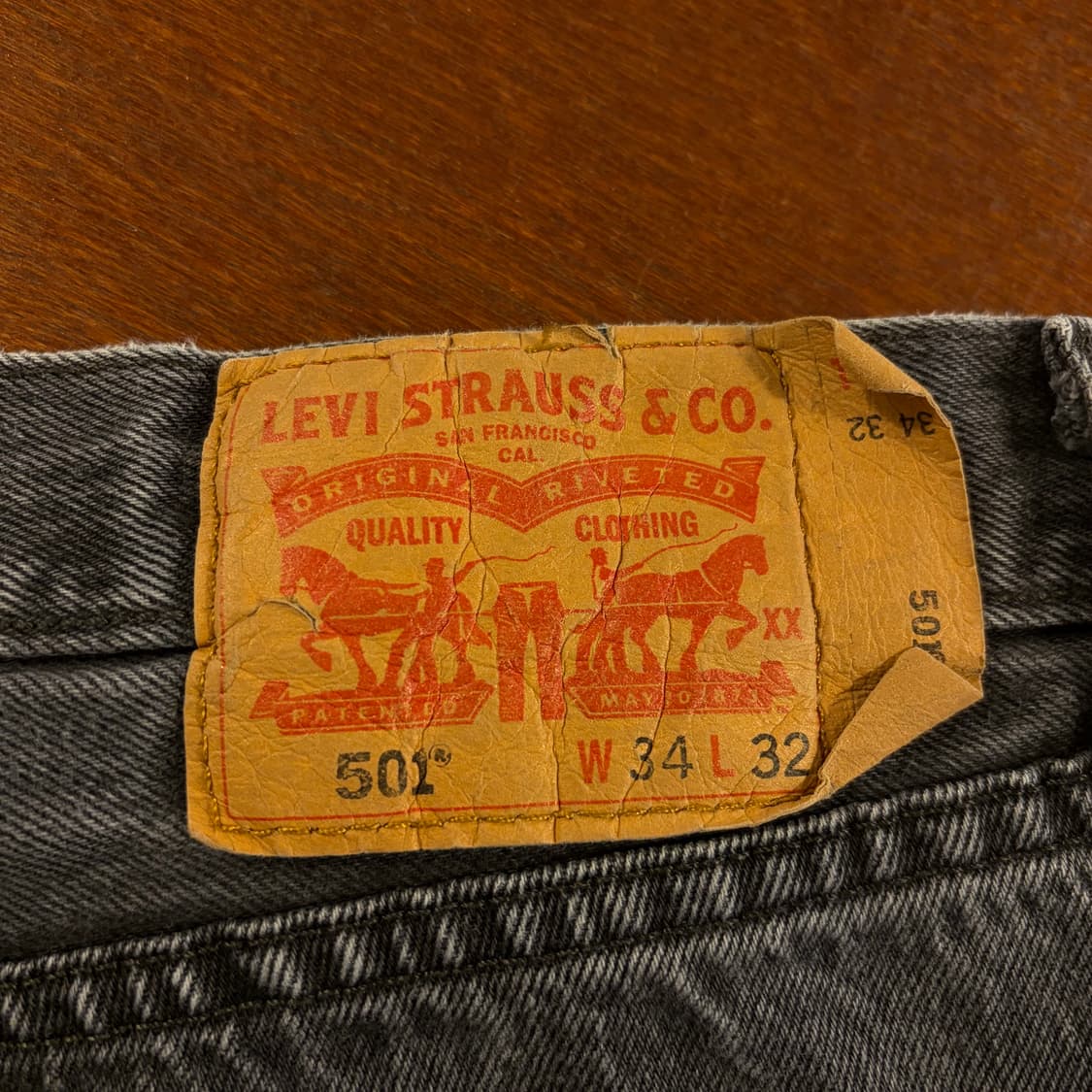 미국 빈티지 리바이스 501 블랙진 청바지 상품이미지6