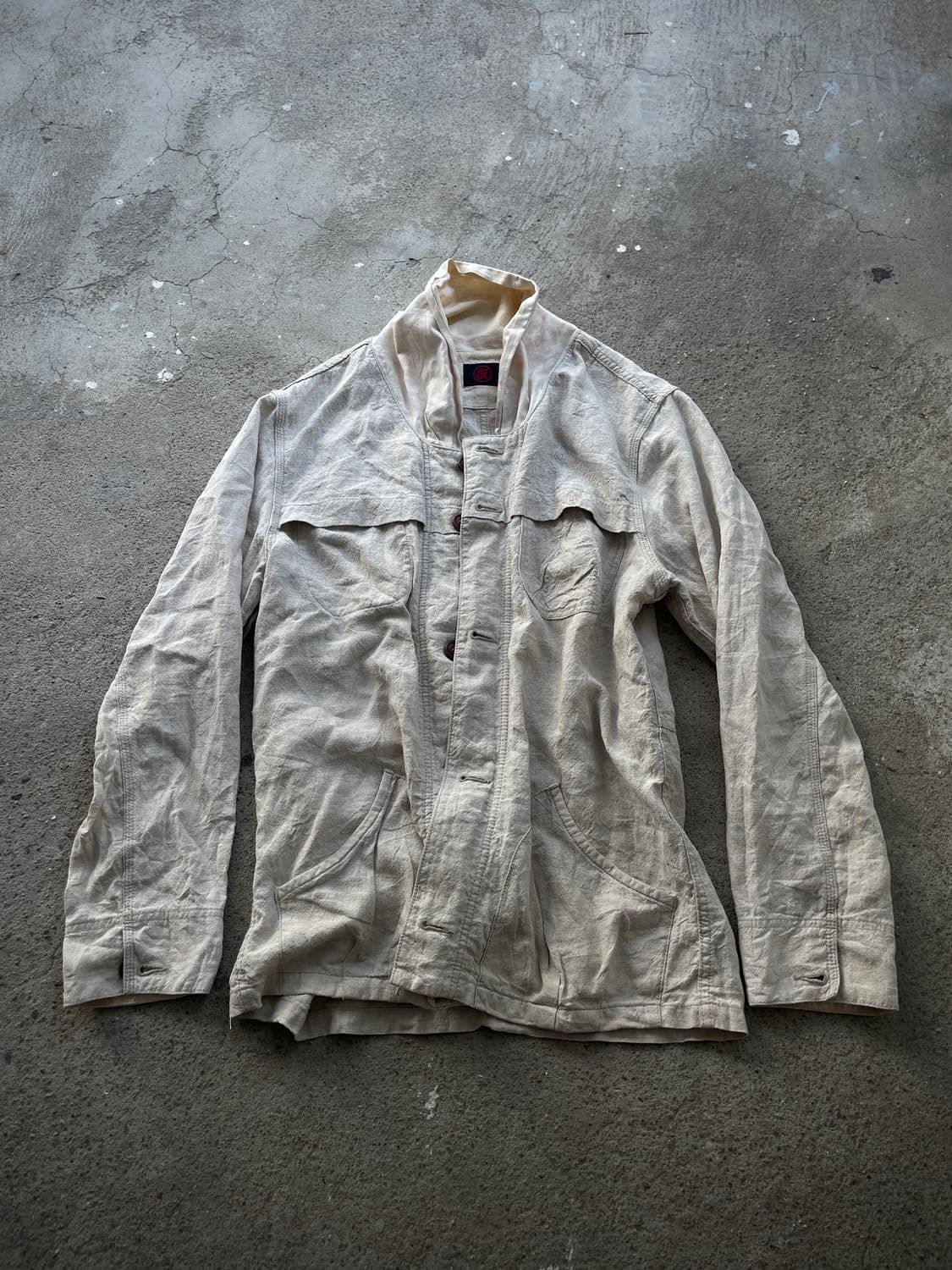 (Unknown)collar scarf linen jacket 상품이미지1