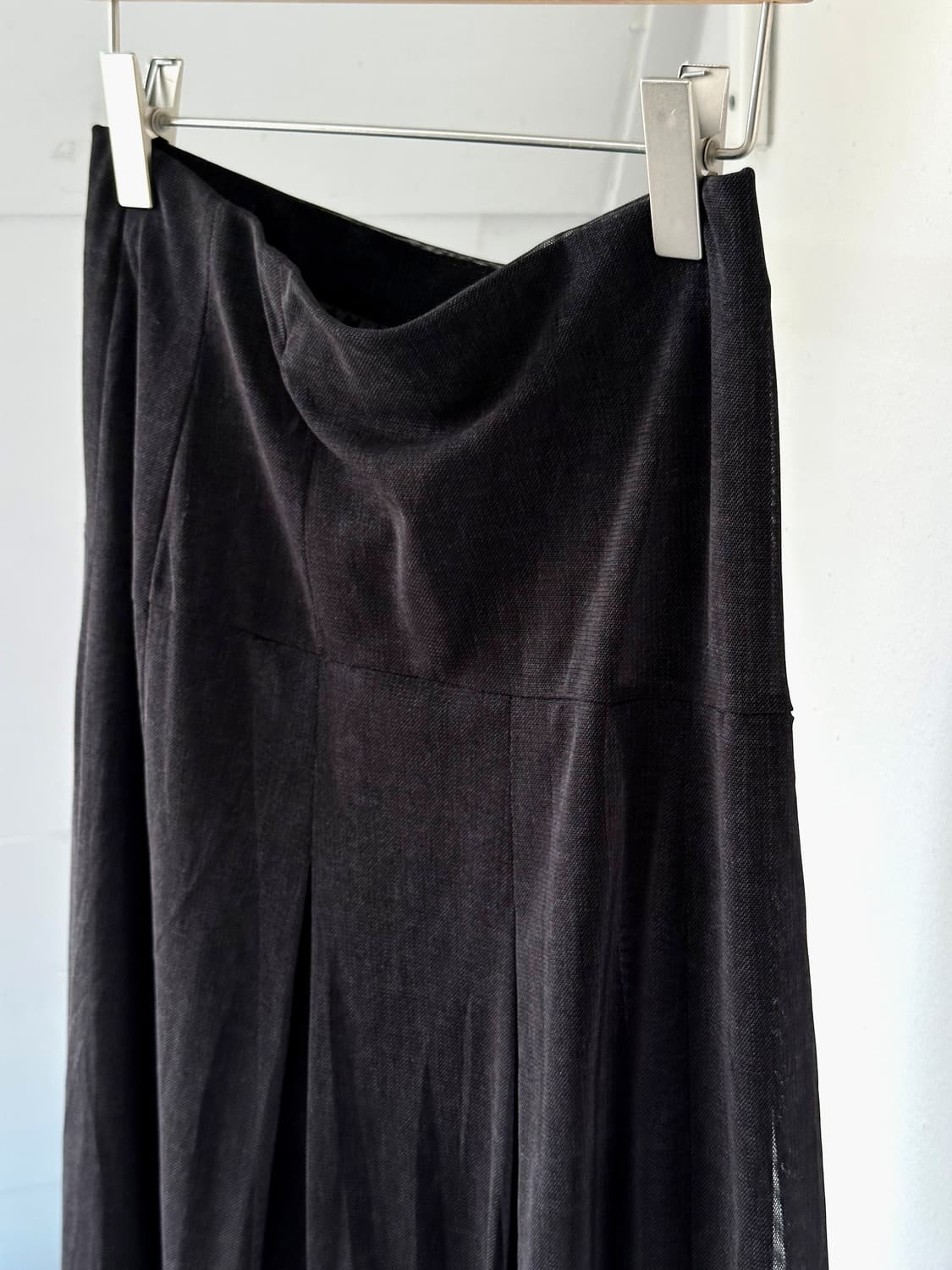 Sheer layer fabric banded loose skirt 상품이미지3