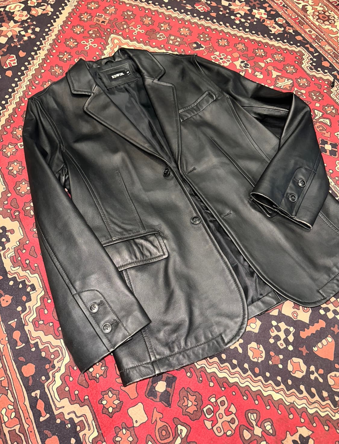 ( L-XL ) 가죽마이 양가죽마이 레더자켓 오버핏마이 레더자켓 상품이미지5