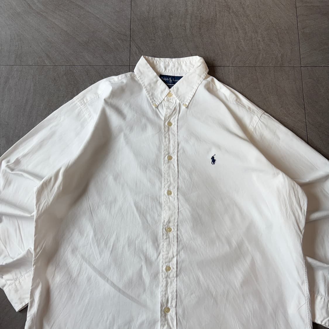 폴로 정품 화이트 클래식 포니 로고 포플린 셔츠 상품이미지3