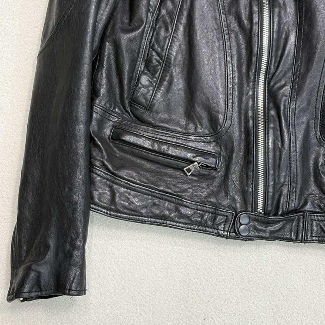 100% 이탈리아 램스킨 레더 자켓 46 상품이미지2