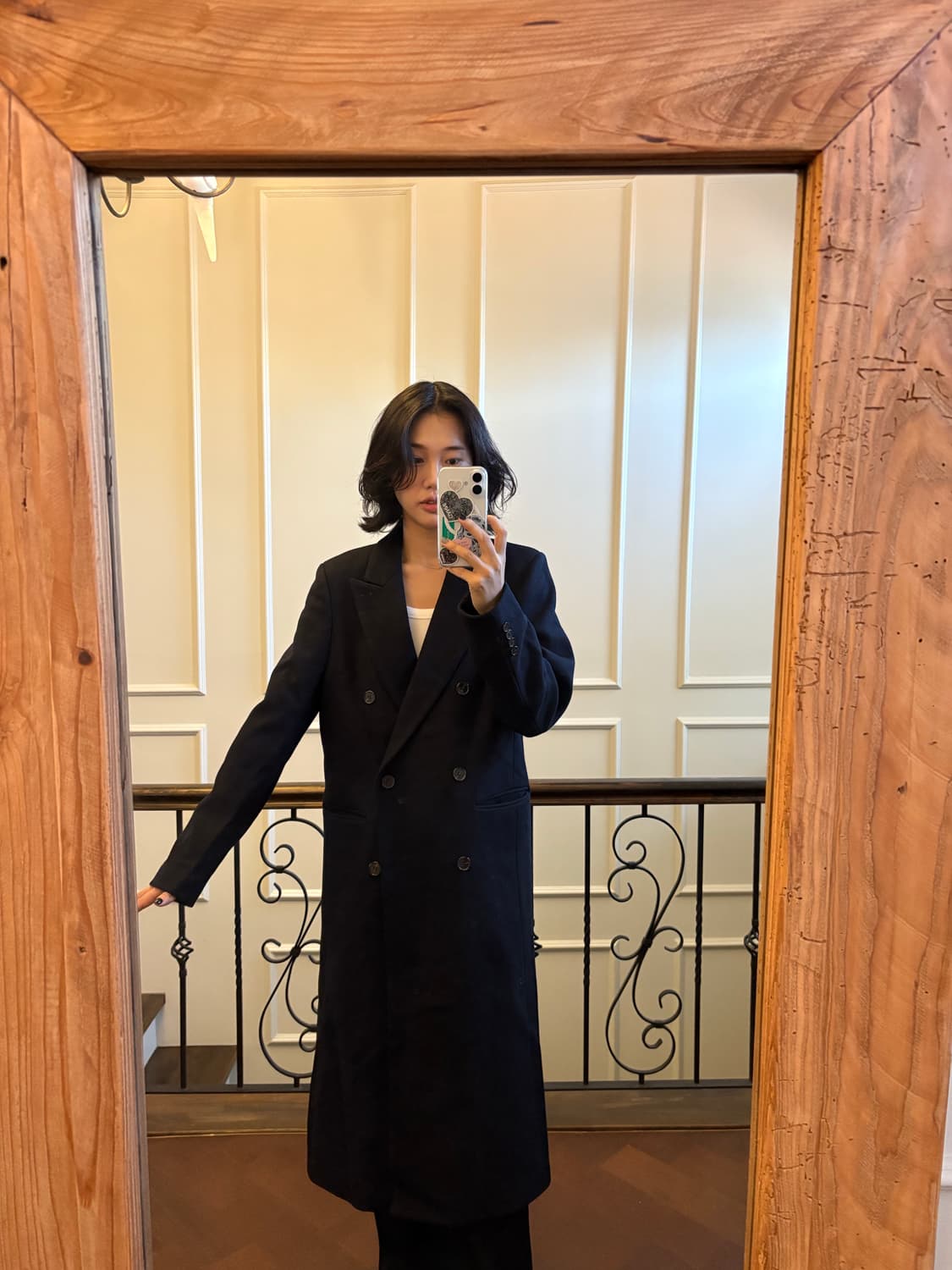 보세 네이비 롱코트 상품이미지4